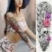 6 Sheets Full Arm Waterproof Black Skull Rose Temporary Tattoos for Men and Women - Extra Large Body Art Sticker Fake Tattoo - Buy Online on GoSupps.com