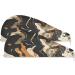Khaki Black Abstract Graffiti Hair Towel 2 Pack | Super Absorbent Quick Dry Hair Turbans for Women & Girls - Buy Online on GoSupps.com