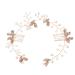 Women's Crystal Flower Comb Side Combs Bridal Hair Accessories Comb Hair Accessories Side Comb Hair Accessories Bridal Headwear for Girls Women Wedding Birthday Party Prom Rose Gold