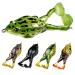 Pelican Mate Topwater Frog Lures Double Propellers Soft Silicone Bass Bait Realistic Frog Lures Kit Set Trout Pike Freshwater Saltwater 5pcs/3.55''/0.46oz