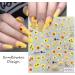 4 Pcs Exquisite 5D Sunflower Nail Stickers - Yellow Daisy Decals for DIY Nail Art - Buy Online on GoSupps.com