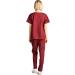 Dagacci Unisex Medical Scrub Set - Burgundy, XXXL | Top and Pant Set for Men and Women - Buy Online on GoSupps.com