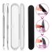 Stainless Steel Cuticle Pusher & Gel Polish Remover Set | Professional Grade Manicure Pedicure Tools Kit with Nail Files | Nail Care for Fingernails Toenails - Silver - Buy Online on GoSupps.com