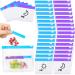 56 Pcs AM PM Pill Pouches Bags Travel Pill Bags Zippered Medicine Organizer Day and Night Pill Bag Reusable Plastic Pill Baggies with Slide Lock Monthly Pill Organizer 2 Times a Day (Blue Purple)
