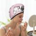 Hair Towel Wrap - Quick Drying Hair Turban with Button | Cute Cats Design - Perfect for Fast Hair Drying - Buy Online on GoSupps.com