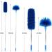 Ceiling Fan Duster with Extension Pole - Cobweb & Corner Brush Cleaning Kit | 2 Duster Heads | 15-100 Inch Long Handle Aluminum Telescoping Pole | Washable (Blue) - Buy Online on GoSupps.com