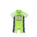 BONVERANO Baby Boys Sunsuit/Swimsuit UPF 50+ Sun Protection One Pieces with Zipper Swimwear with Sun Hat 18 Months Big Fish 1