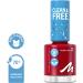 Manhattan Clean and Free Nail Polish Colour 156 Poppy Pop Red Breathable Nail Polish Vegan 8 ml - Buy Online on GoSupps.com