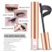 Silicone Eyelash Curler & 4D Silk Fiber Lash Mascara Set | Waterproof Long-Lasting Natural Thickening | Refill Pads & Satin Pouch Included - Gold - Buy Online on GoSupps.com