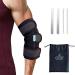 WILD+ Elbow Support for Men/Women Adjustable Tennis Elbow Brace Strap with 4 Removable Splints Arm Compression Sleeve for Tendonitis Golfers Sports One size