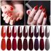 Vishine Gel Nail Polish Starter Kit - 48W LED Lamp Base & Top Coat 4 Red Shades | Perfect Nail Art - Buy Online on GoSupps.com