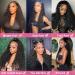 4GIRL4EVER 24 Inch Deep Wave Lace Front Wig Human Hair 180% Density 13X4 Frontal Wigs for Black Women - Pre Plucked with Baby Hair, HD Lace, Natural Black - Buy Online on GoSupps.com