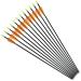 NIKA ARCHERY 24 26 28 30 Fiberglass Arrows for Youth Practise Recurvebow Compound Bow Shooting 12 pcs 28 inch Black Shaft