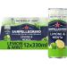 San Pellegrino Italian Sparkling Drinks Tastefully Light Canned Soft Drink 74 k Cals per Can 330ml - Pack of 12 - Lemon & Mint