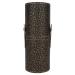 Qkiss Portable PU Leather Makeup Brush Cup Tube Holder Travel Cosmetic Container Tool(Bronze)