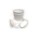 Empty Deodorant Container - 75g (2.5 oz) Bottom-Fill Oval Removable Inner-Cap (4-Pack) 1 Count (Pack of 4) White - Buy Online on GoSupps.com