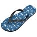 Mnsruu Blue White Anchor Watercolor Flip Flops | Stylish Multi-Colored Sandals for Men & Women | Perfect for Home Hotel Spa & Travel - Buy Online on GoSupps.com