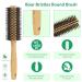 Round Bamboo Boar Bristle Hair Brush with Pin Tail Comb - for Women, Wet or Dry Hair, Detangling and Smoothing - Buy Online on GoSupps.com