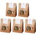 Set Of 50 Paper Bags With Clear Window Convenient Packaging Bag For Snacks Practical Food Package Bag Baking Supplies Bread Packaging Bag Yellow - Buy Online on GoSupps.com