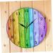 Zerodeko Color Wood Grain Wall Clock Yellow Bathroom Decor 3d Clock Shower Clock Retro Clock Mute Hanging Clock Colorful Wall Clock Wooden Clock Household Acrylic Wall Hanging - Buy Online on GoSupps.com