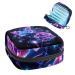 MuooouM women's binding-up bags dragonfly blue pattern menstrual cup cash bag portable women's bandages storage bags female menstruation first period bag for teenagers color 2