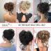 ZERAL Curly Messy Bun Hair Piece in Brown Mix Light Brown# for Women with Elastic Hair Bands - Buy Online on GoSupps.com