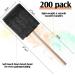 200 Pcs 2 Foam Brushes Set with Wood Handle for Painting - Ideal for Acrylics, Stains, Varnishes, DIY Crafts - Sponge Paint Brushes for Classroom, Students, Kids (Black) - Buy Online on GoSupps.com