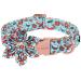 Unique Style Paw's dog collar with flower comfortable cotton dog collar adjustable turkey flower bracelet for young girls Dogs flower collar with metal buckle XL neck 40.6-66 cm XL F: T rkiPartei