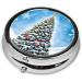 Christmas Trees Pill Box | 3 Compartment Portable Travel Medicine Organizer | Mini Decorative Pocket Purse for Vitamins & Tablets - Buy Online on GoSupps.com