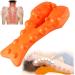 Smtelgance therapy trigger point massager trigger point massager trapezius massage device trapezius stretcher shoulder and neck massage for relaxing and relieving fatigue (orange).