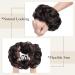 Silk-Co Hairpiece with Elastic Band - Wavy Soft Bun Hair Extensions 55g Dark Brown Curly Thickening Messy Bun Updo - Buy Online on GoSupps.com