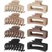 Lolalet 8 pieces large hair clip 8cm hair clips for thick hair slipproof hair jaw clips hair styling accessories for women girls-pattern e 8 piece pattern e
