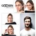 Folding Blue Light Blocking Reading Glasses 2.5x with Hard Cases - Men Women Pocket Eyeglasses Opt 03 Black Gunmetal - Buy Online on GoSupps.com