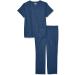 Cherokee Men and Women Scrub Set Modern Fit V-neck Top with Drawstring Pants - Navy, Medium - Buy Online on GoSupps.com