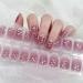 Semi Cured Gel Nail Wraps 22 Pcs Gel Nail Polish Strips for Salon-Quality Manicure Set Nail Wraps Soft Self-Adhesive Gel Nail Stickers (UV/LED Lamp Required) (Rosy Cheek)