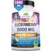 Sambucus Elderberry 5000mg Super Concentrated with Vitamin C & Zinc - Immune Support Supplement | 90 Veggie Capsules - Buy Online on GoSupps.com