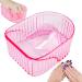 Disqueur en poudre de trempette - Nail trempage du plat de manucure de soins de retrait de | Bol de manucure de salon domicile solide r utilisable et forte bac trempage transparent Pink
