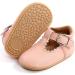 Baby Anti-Slip First Walking Shoes - Soft Sole Toddler Sneakers for 12-18 Months - Wide Pink PU Leather Prewalkers with Sock - Buy Online on GoSupps.com