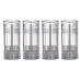 Miaija 4Pieces Deodorant Tube Clear Empty Refillable Plastic Soft Tubes Lip Balm Tubes Round Shape Bottom Filling Stick Twist-up Deodorant Tubes for Shower Gel Body Lotion(75ml)