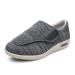 NVBHOF Diabetic Slippers Extra Wide Mens Arthritis Edema Adjustable Closure Toe Swollen Feet Slippers Adjustable Elderly Shoes for Elderly Swollen Feet Plantar Fasciitis 5.5 Dark Grey