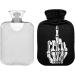 Naanle 2L Hot Water Bottle - Skull Design for Cramps & Pain Relief | Transparent Handheld Heat Therapy - Buy Online on GoSupps.com