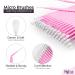 HGLOZ Microswabs for Eyelash Extensions (Pack of 500) - 2mm Pink Soft Micro Applicator Brush for Makeup Application and Cleaning - Buy Online on GoSupps.com