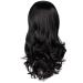 Wig Women Hair Black Long Hair Long Curly Curls Curly Cosplay Wavy Party Synthetic Brazilian Human