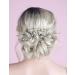 Chargances Bridal Hair Pins Crystal and Pearl Bride Headpiece Wedding Bobby Pins Gift Wedding Hair Clips Handmade Hairpiece for Bridesmaid Bohemia Hair Accessories for Women and Girls(Set of 3)