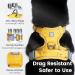 Pawaii Dog Harness for Medium-Sized Dogs - Anti-Drawing Adjustable Breathable Reflective with ID Tag - Pineapple Yellow (Chest 55-68cm) - Buy Online on GoSupps.com