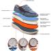 MAQUEL Women's Wide Width Adjustable Strap Walking Sneakers - Navy 6 | Support for Swollen Feet, Arthritis & Edema - Buy Online on GoSupps.com