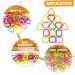 Ibasenice 175 PTH Geometric Chain Buckle Baby Rings Toy - 5 Colorful Toddler Chain Play Set for Crib 5.5x5.5cm - Buy Online on GoSupps.com