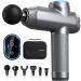Renpho Power massage gun 12mm amplitude massage gun massage device with type-C loading connection 6 massage heads and 6 massage modes Massage Masageg ret Pistol with LED touchscreen for back gra C-gray
