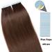 Buy SEGO TAPE Extensions - 100% Remy Hair 20 Medium Brown #4 Adhesive Tape Hair Extensions (18/45cm) + 10 Free Tapes - Smooth Quality Hair! - Buy Online on GoSupps.com