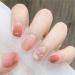 Square Short Fake Nail Full Cover with Glue Detachable French Gradient Press on Nails 24 Pieces Finger Nail Art Tips for Nail Salons and Women DIY Nail Art